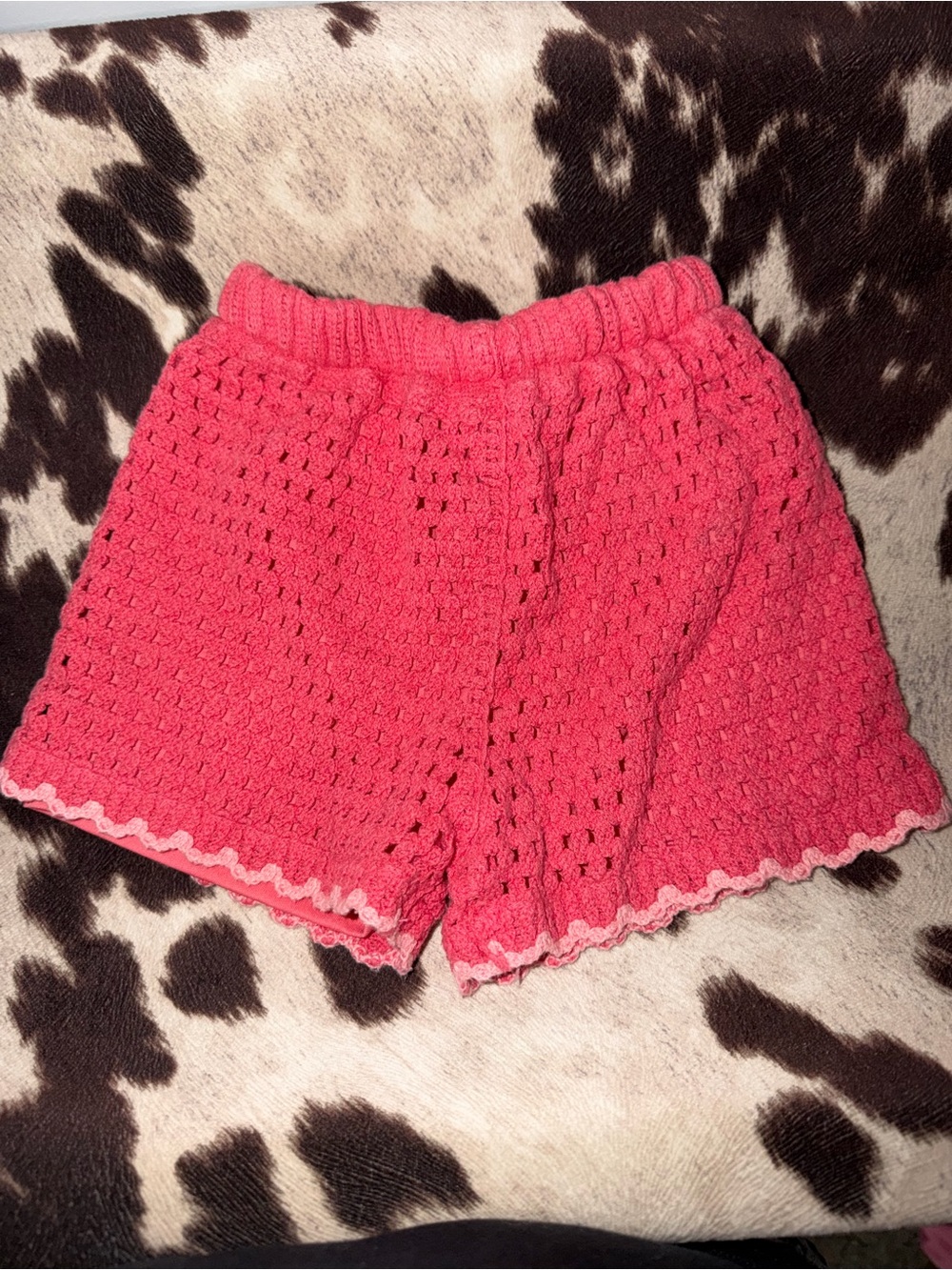 Haute Hippie Pink Crochet shorts 24m